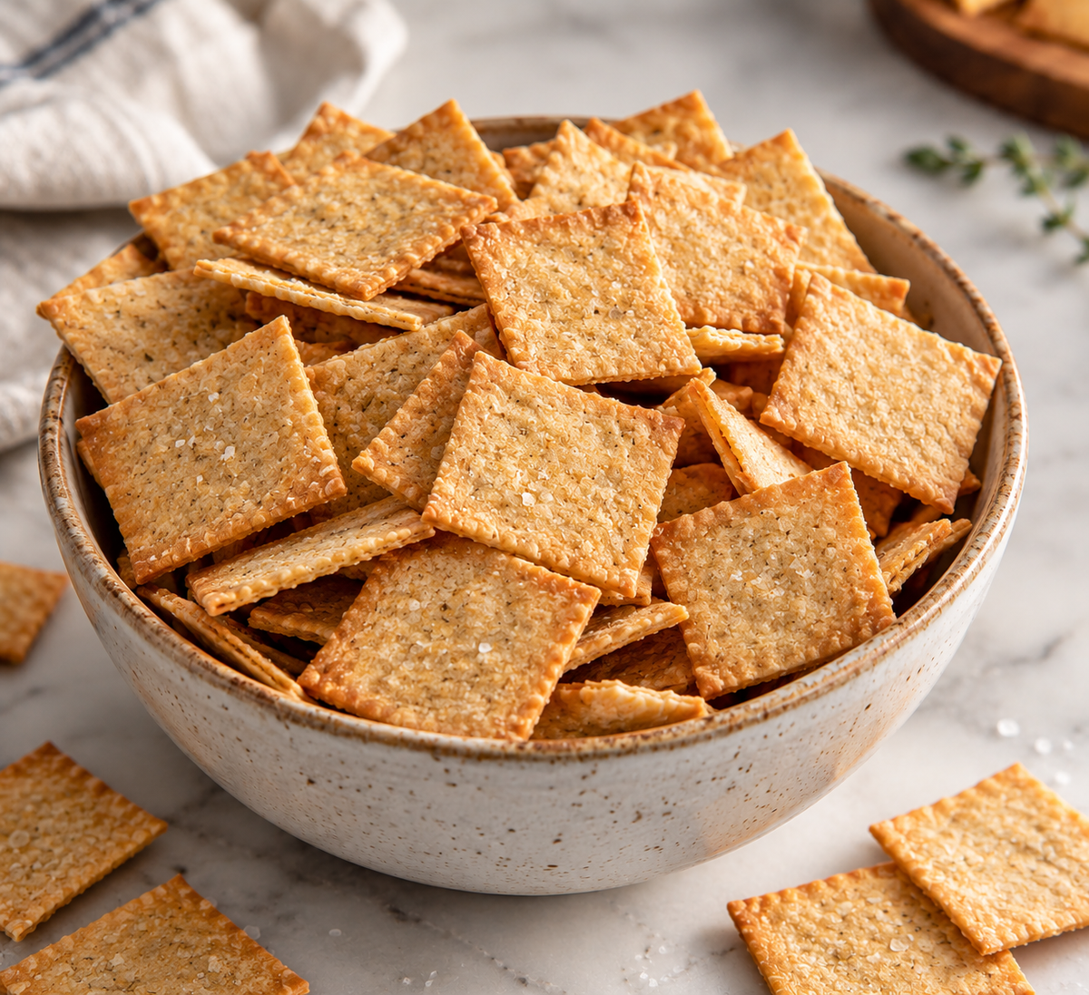 Fresh Milled Einkorn Flour Crackers with Sourdough Discard