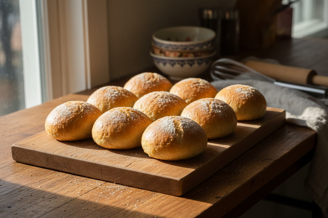 Sourdough Discard Burger Buns with Fresh Milled Flour
